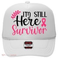 I'm Still Here Survivor Breast Cancer Awareness Hat thumb 0