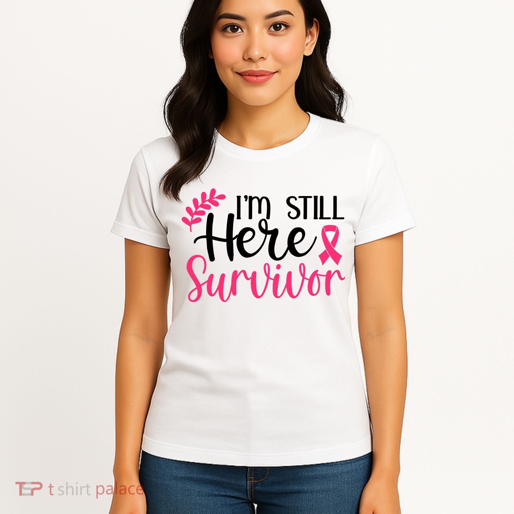I'm Still Here Survivor Breast Cancer Awareness Women's T-Shirt