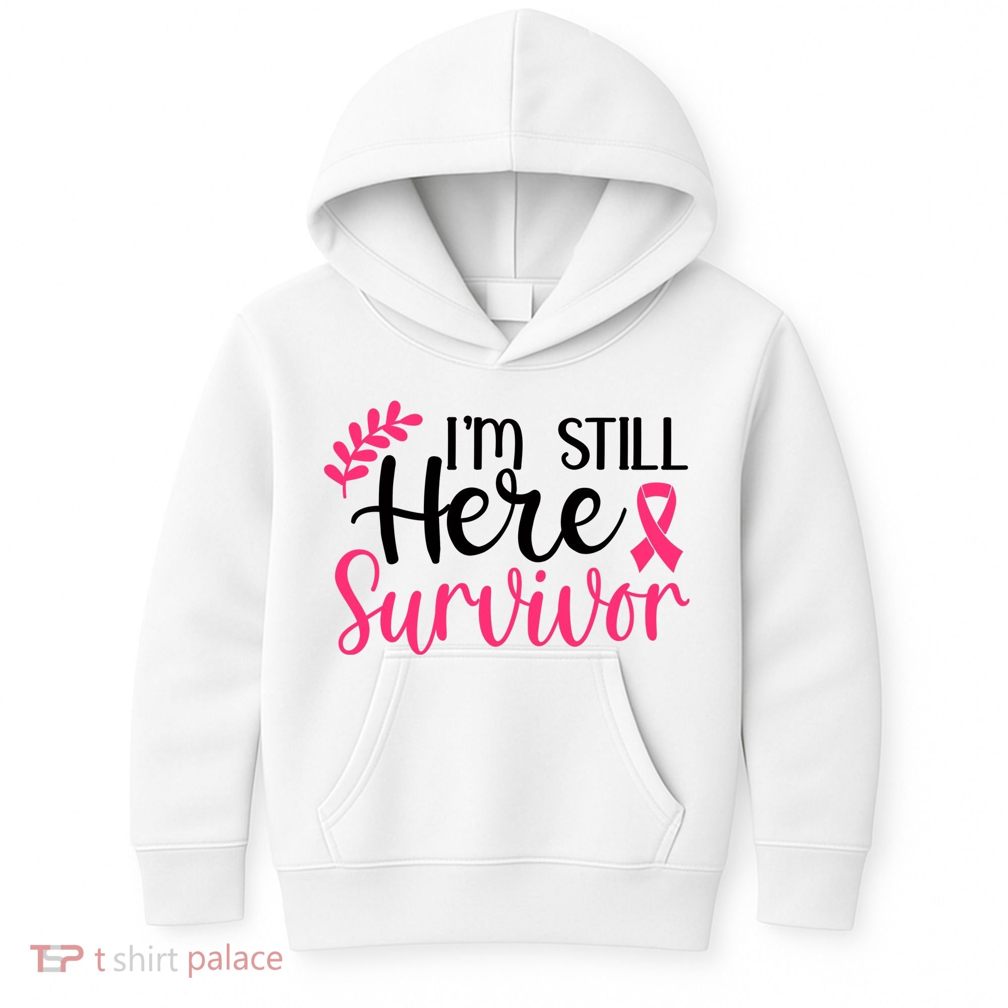 I'm Still Here Survivor Breast Cancer Awareness Kids Hoodie