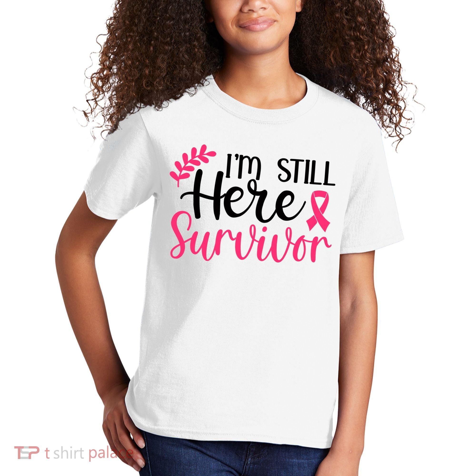 I'm Still Here Survivor Breast Cancer Awareness Kids T-Shirt