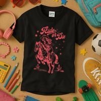 I Should Have Been A Cowgirl Player Bull Riding Kids T-Shirt thumb 3