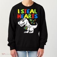 I Steal Hearts Autism Dinosaur Women's Sweatshirt thumb 0