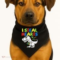 I Steal Hearts Autism Dinosaur USA-Made Doggie Bandana thumb 1