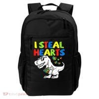 I Steal Hearts Autism Dinosaur Backpack thumb 0