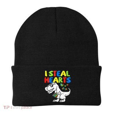 I Steal Hearts Autism Dinosaur Beanie