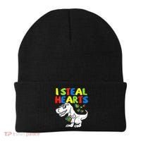 I Steal Hearts Autism Dinosaur Beanie thumb 0