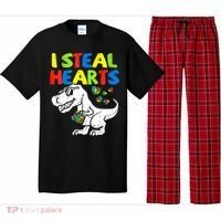 I Steal Hearts Autism Dinosaur Pajama Set thumb 0