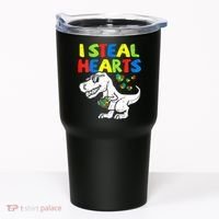 I Steal Hearts Autism Dinosaur Tumbler thumb 0