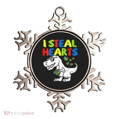 I Steal Hearts Autism Dinosaur Ornament