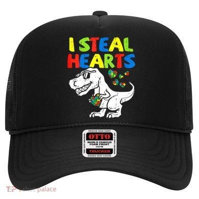 I Steal Hearts Autism Dinosaur Hat