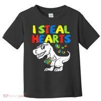 I Steal Hearts Autism Dinosaur Toddler T-Shirt thumb 0