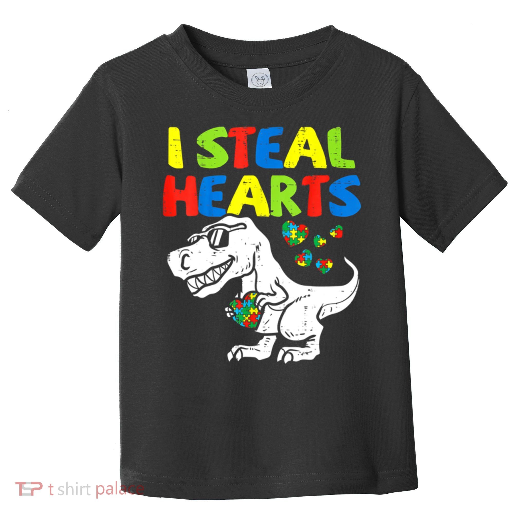I Steal Hearts Autism Dinosaur Toddler T-Shirt