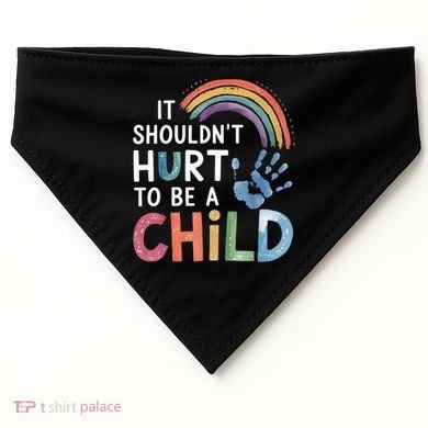 It Shouldn't Hurt To Be A Child Abuse Prevention Awareness  USA-Made Doggie Bandana
