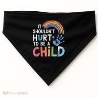 It Shouldn't Hurt To Be A Child Abuse Prevention Awareness  USA-Made Doggie Bandana thumb 0