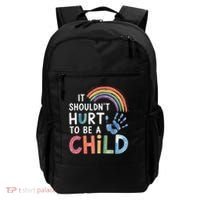 It Shouldn't Hurt To Be A Child Abuse Prevention Awareness  Backpack thumb 0