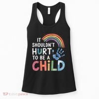 It Shouldn't Hurt To Be A Child Abuse Prevention Awareness  Women's Tank Top thumb 0