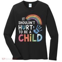 It Shouldn't Hurt To Be A Child Abuse Prevention Awareness  Women's Long Sleeve Shirt thumb 0