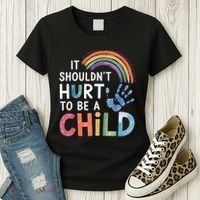 It Shouldn't Hurt To Be A Child Abuse Prevention Awareness  Women's T-Shirt thumb 3