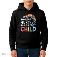 It Shouldn't Hurt To Be A Child Abuse Prevention Awareness  Kids Hoodie thumb 4