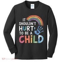 It Shouldn't Hurt To Be A Child Abuse Prevention Awareness  Kids Long Sleeve Shirt thumb 0