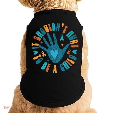 It Shouldnt Hurt To Be A Child Abuse Prevention Awareness Doggie Tank