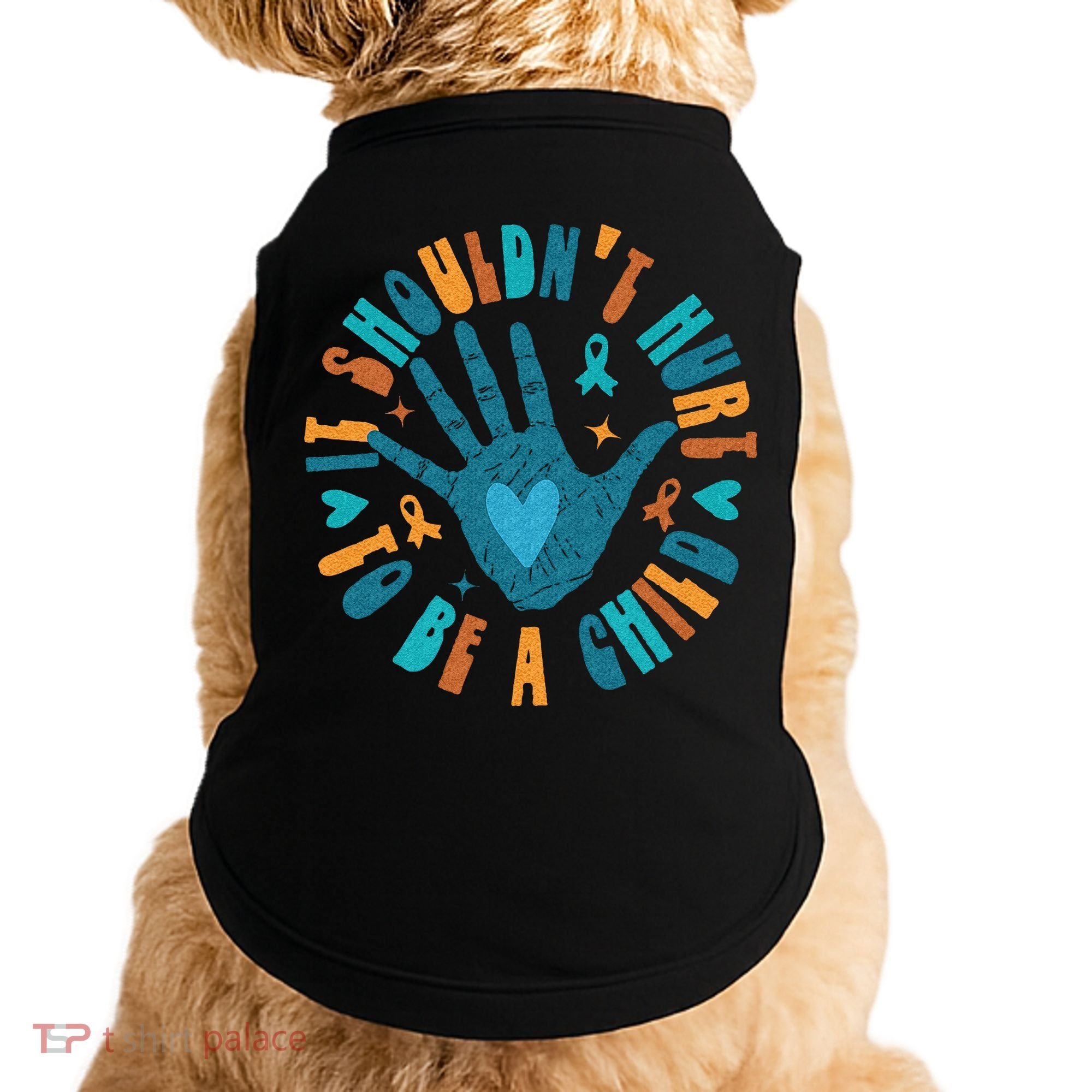 It Shouldnt Hurt To Be A Child Abuse Prevention Awareness Doggie Tank