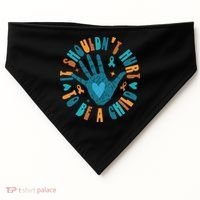 It Shouldnt Hurt To Be A Child Abuse Prevention Awareness USA-Made Doggie Bandana thumb 0