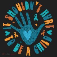 It Shouldnt Hurt To Be A Child Abuse Prevention Awareness Beanie thumb 2