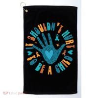 It Shouldnt Hurt To Be A Child Abuse Prevention Awareness Golf Towel thumb 0