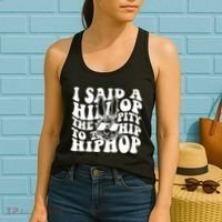 I Said Hip The Hippity To Hop Hip Hop Bunny Easter Women's Tank Top thumb 2