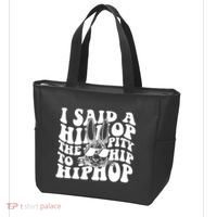 I Said Hip The Hippity To Hop Hip Hop Bunny Easter Tote Bag thumb 3