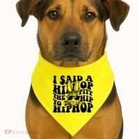 I Said Hip The Hippity To Hop Hip Hop Bunny Easter USA-Made Doggie Bandana thumb 1
