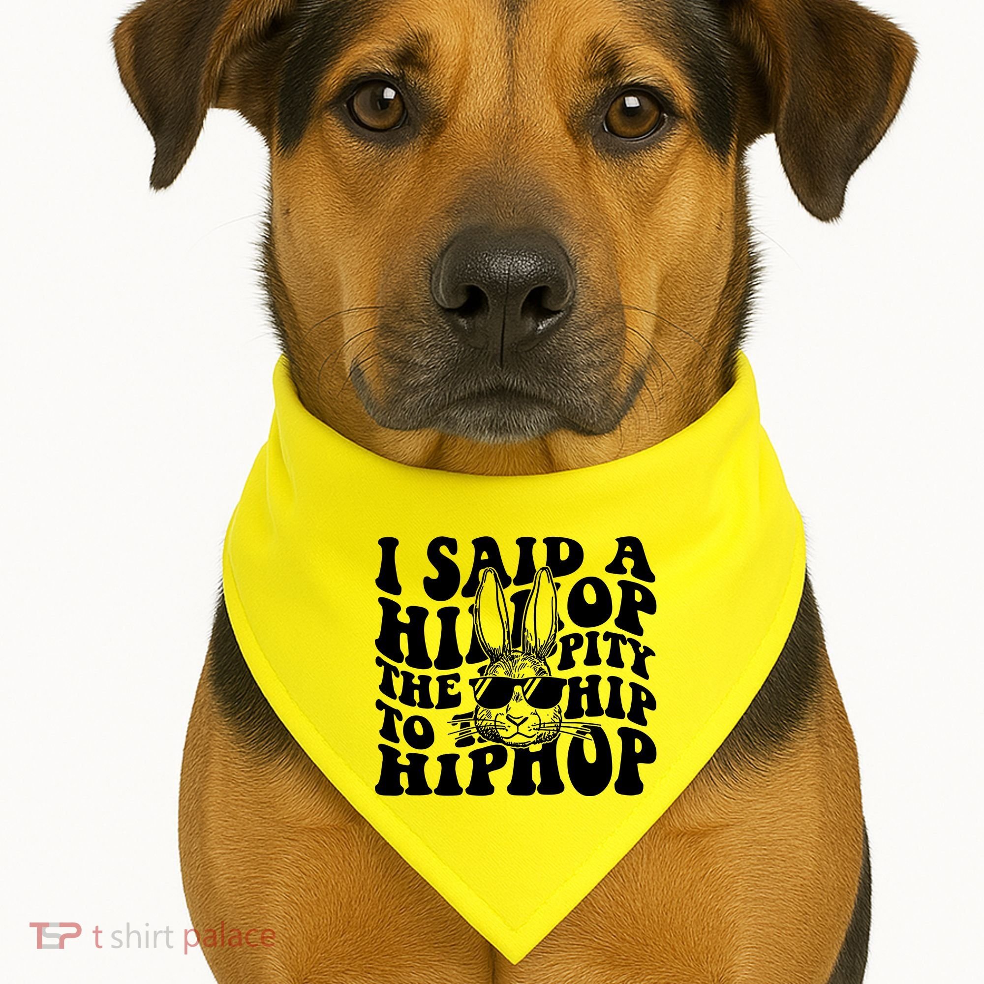 I Said Hip The Hippity To Hop Hip Hop Bunny Easter USA-Made Doggie Bandana