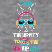 I Said Hip The Hippity To Hop Hip Hop Bunny Funny Easter Day Women's Racerback Cropped Tank thumb 2