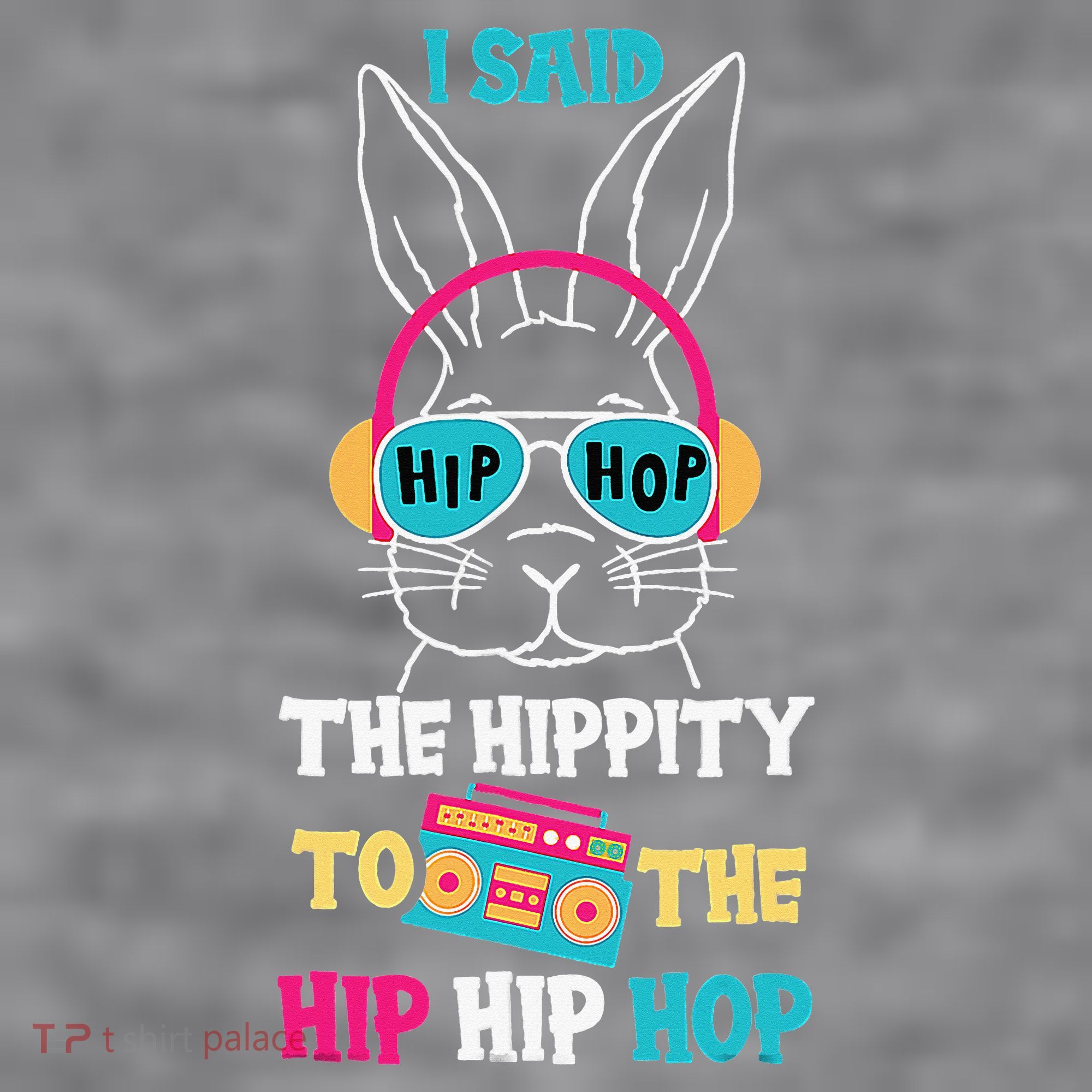 I Said Hip The Hippity To Hop Hip Hop Bunny Funny Easter Day Women's Racerback Cropped Tank