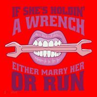 If She's Holding A Wrench Either Marry Her Or Run Santa Hat thumb 1