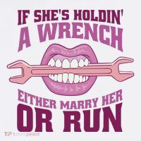 If She's Holding A Wrench Either Marry Her Or Run Hat thumb 2