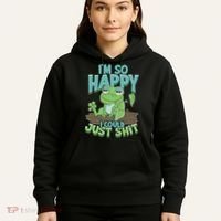 I'm So Happy I Could Just Shit Funny Frog Hoodie thumb 5