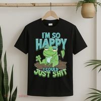 I'm So Happy I Could Just Shit Funny Frog T-Shirt thumb 2