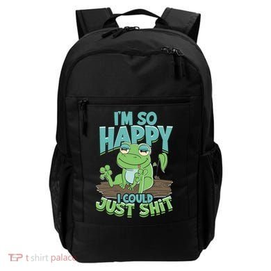 I'm So Happy I Could Just Shit Funny Frog Backpack