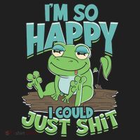 I'm So Happy I Could Just Shit Funny Frog Beanie thumb 2