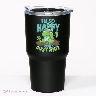 I'm So Happy I Could Just Shit Funny Frog Tumbler