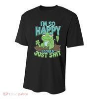 I'm So Happy I Could Just Shit Funny Frog Youth Performance Sprint T-Shirt thumb 0