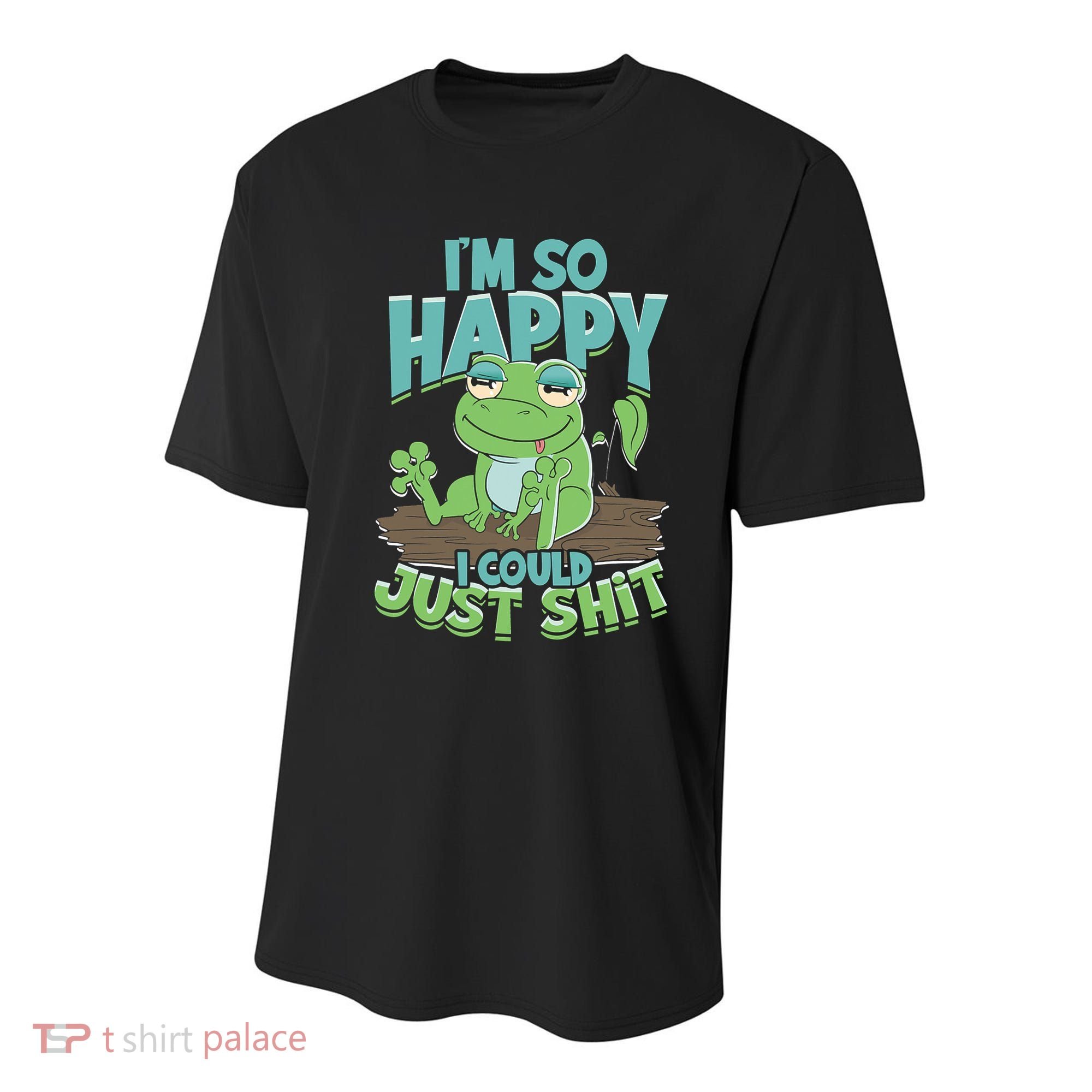 I'm So Happy I Could Just Shit Funny Frog Youth Performance Sprint T-Shirt