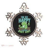 I'm So Happy I Could Just Shit Funny Frog Ornament thumb 0