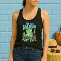 I'm So Happy I Could Just Shit Funny Frog Women's Tank Top thumb 2