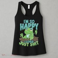 I'm So Happy I Could Just Shit Funny Frog Women's Tank Top thumb 3
