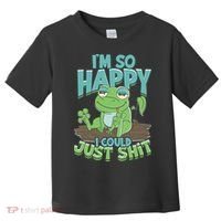 I'm So Happy I Could Just Shit Funny Frog Toddler T-Shirt thumb 0