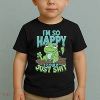 I'm So Happy I Could Just Shit Funny Frog Toddler T-Shirt thumb 2