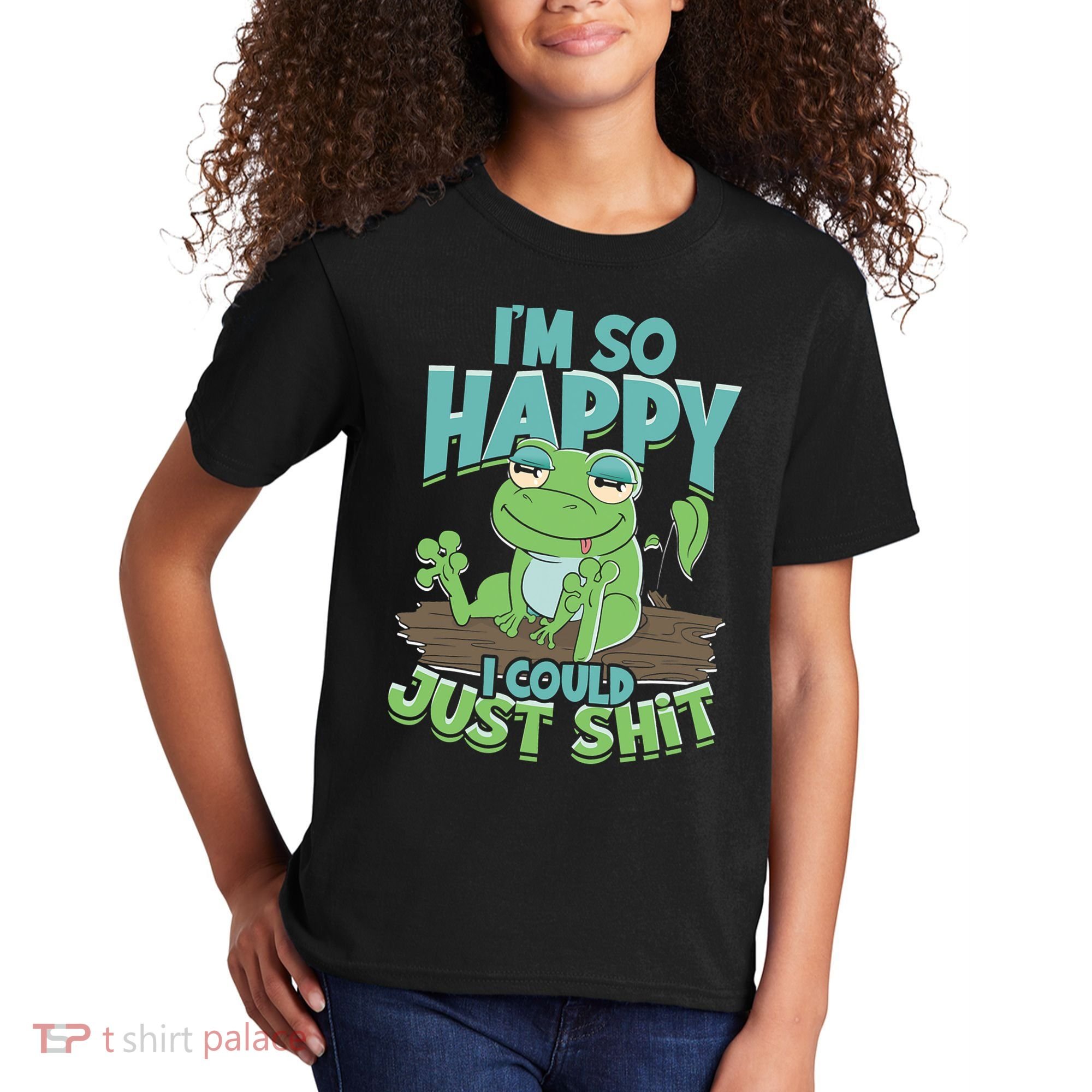 I'm So Happy I Could Just Shit Funny Frog Kids T-Shirt